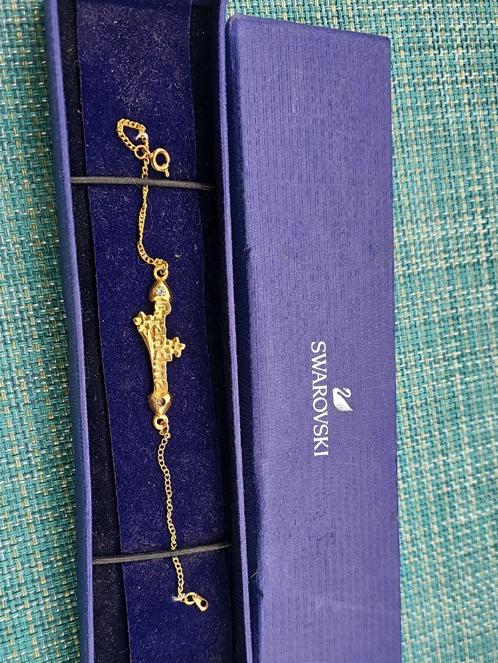 Swarovski Gold Crystal Accent Bracelet with Clear Stones Grandma